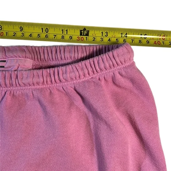 EUC FREECITY Life Nature Love Pink Love Dove French Terry 💯 Cotton Sweatpants L